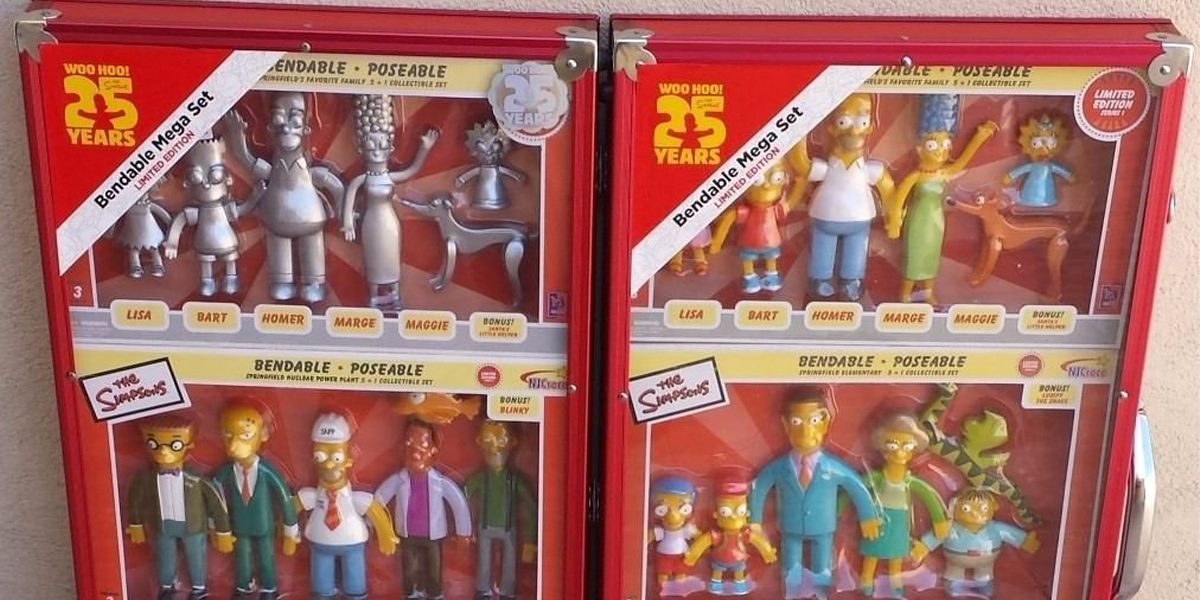 the simpsons family bendable figures set