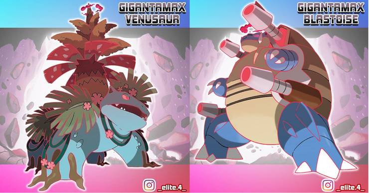 Pokemon Sword Shield What Gigantamax Venusaur Blastoise Could Look Like