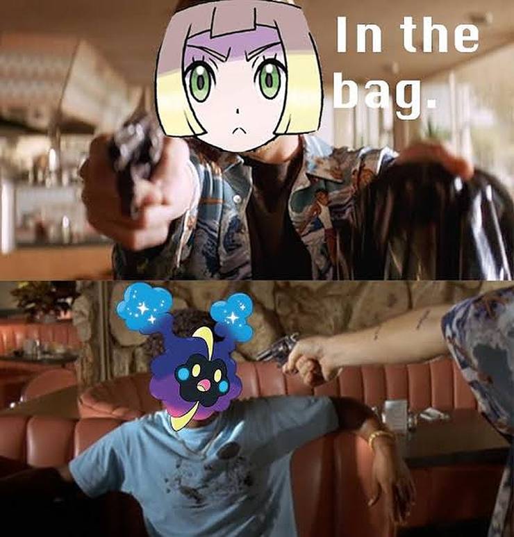 Pokemon 10 Hilarious Nebby Get In The Bag Memes Only True Fans Understand - nebby in a bag roblox roblox meme on meme