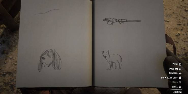 photo Red Dead Redemption 2 Arthur's Journal Drawings red dead redemption 2 10 details