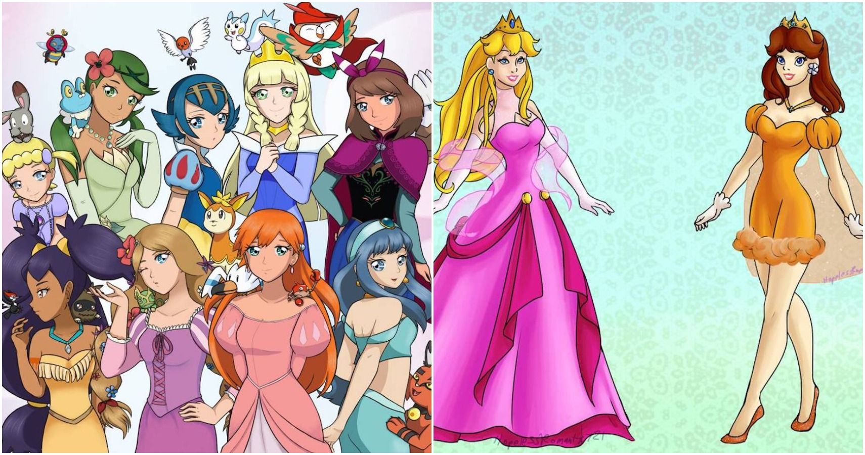 10 Nintendo Characters Reimagined As Disney Princesses In