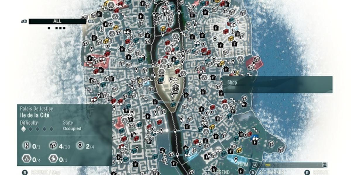 mapa monedas assassins creed bloodlines