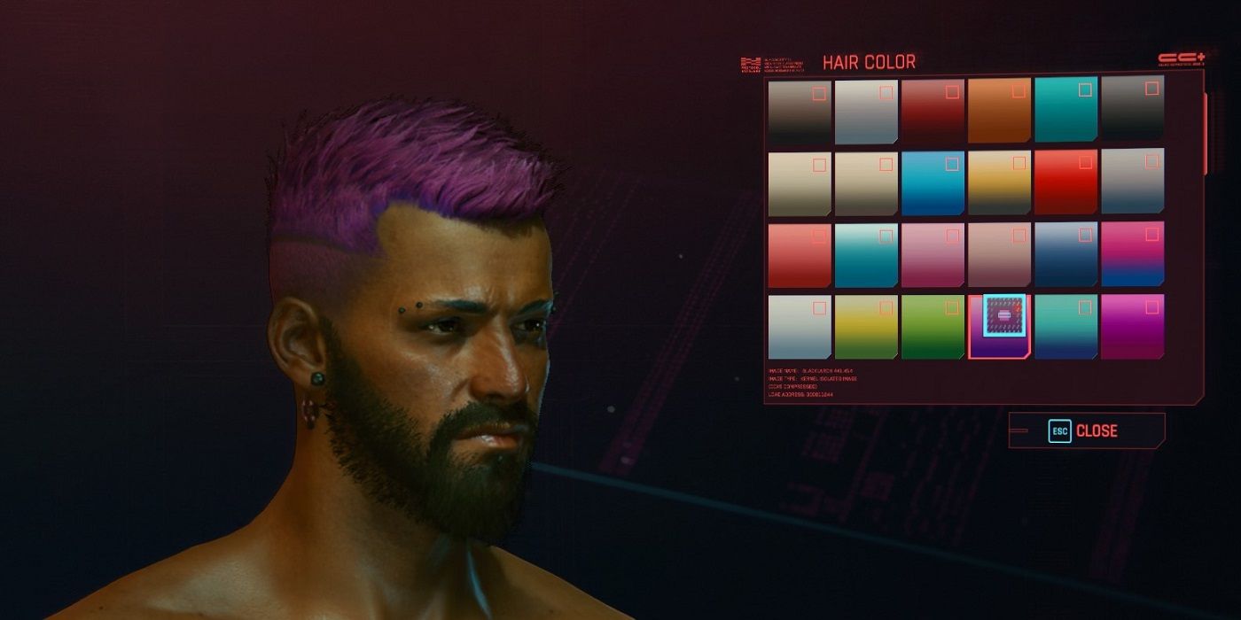 screen cyberpunk 2077 character creation