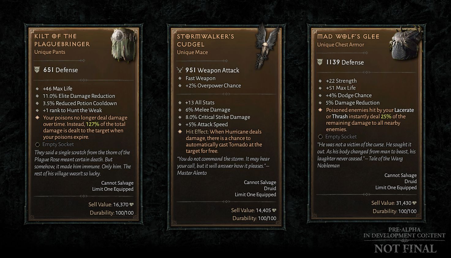 Diablo 4 Will Roll Legendary Affixes Randomly, While Unique Will Always