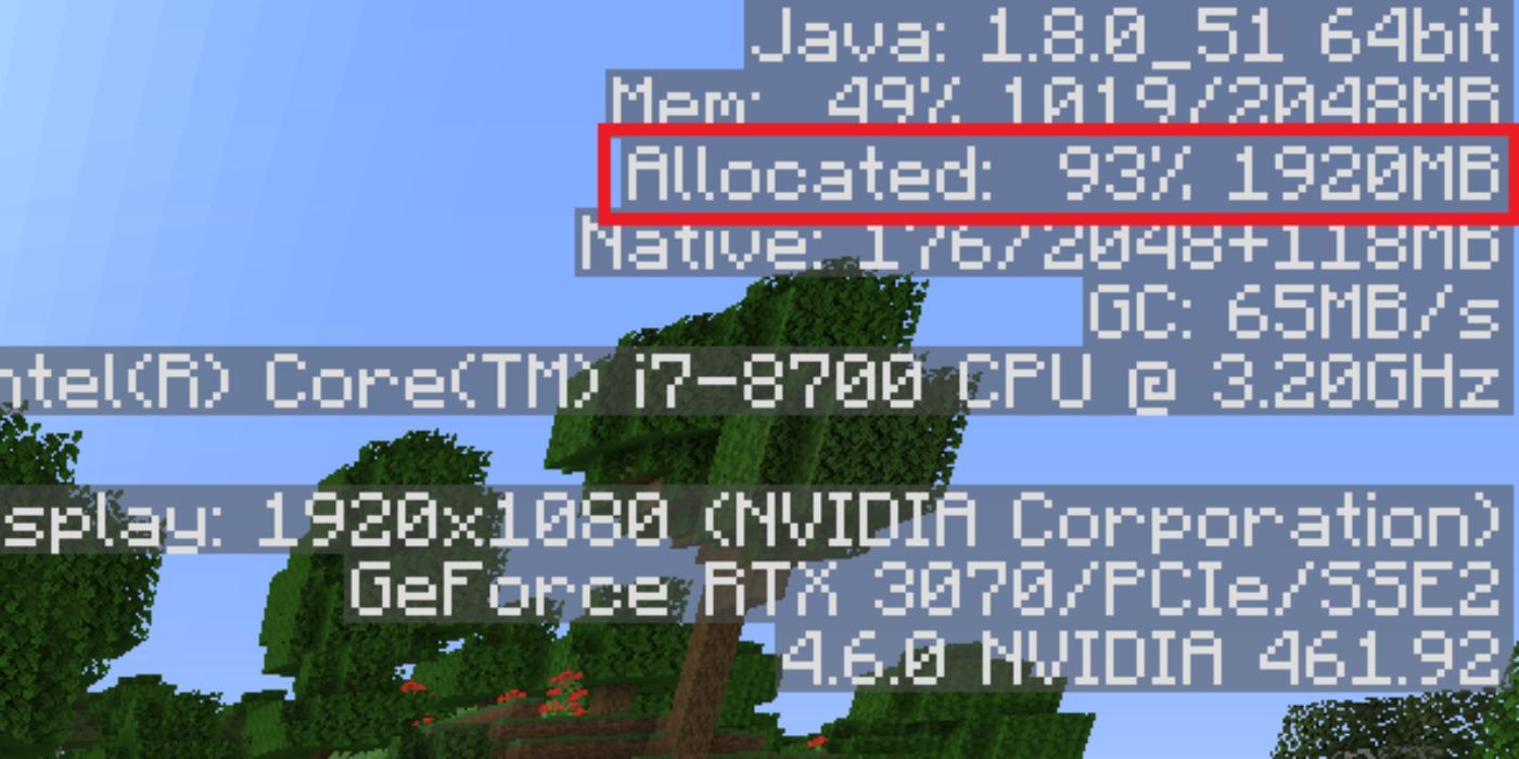 minecraft memory allocation for mac