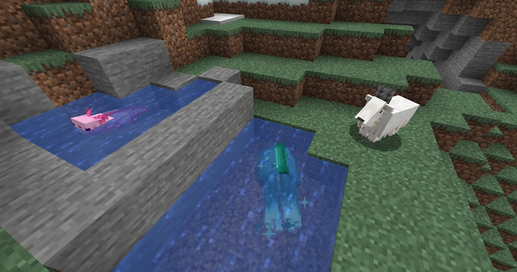 Thegamerwebsite Minecraft Caves Amp Cliffs Part 1 Is Adding Screaming Goats Glow Squids And Axolotls Steam 新闻