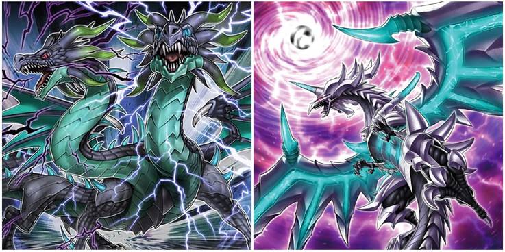 yugioh thunder dragonduo and chaos dragon levineer card art